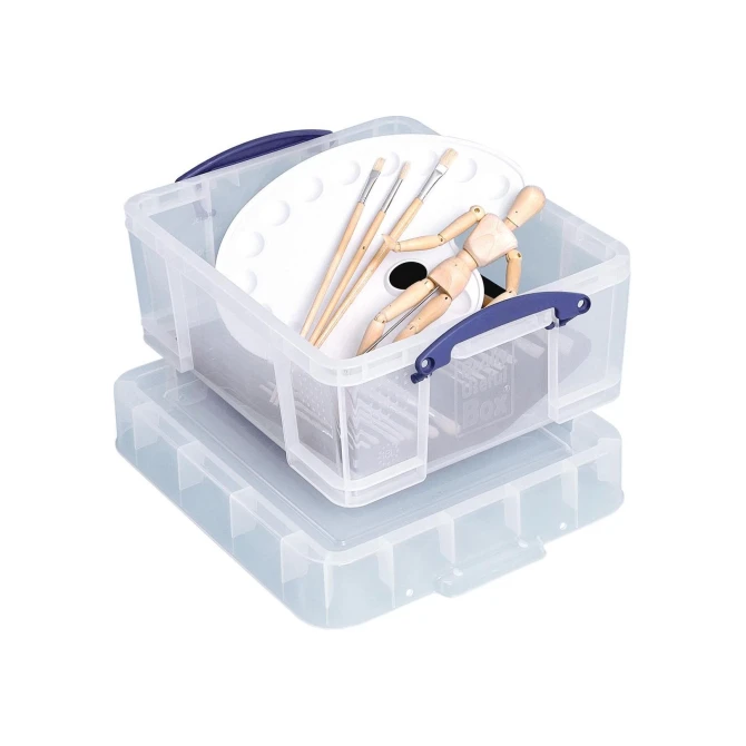 Really Useful Box Stapelbare Opbergbox XL. PP. 18 L. Transparant Really Useful Box Stapelbare Opbergbox XL. PP. 18 L. Transparant