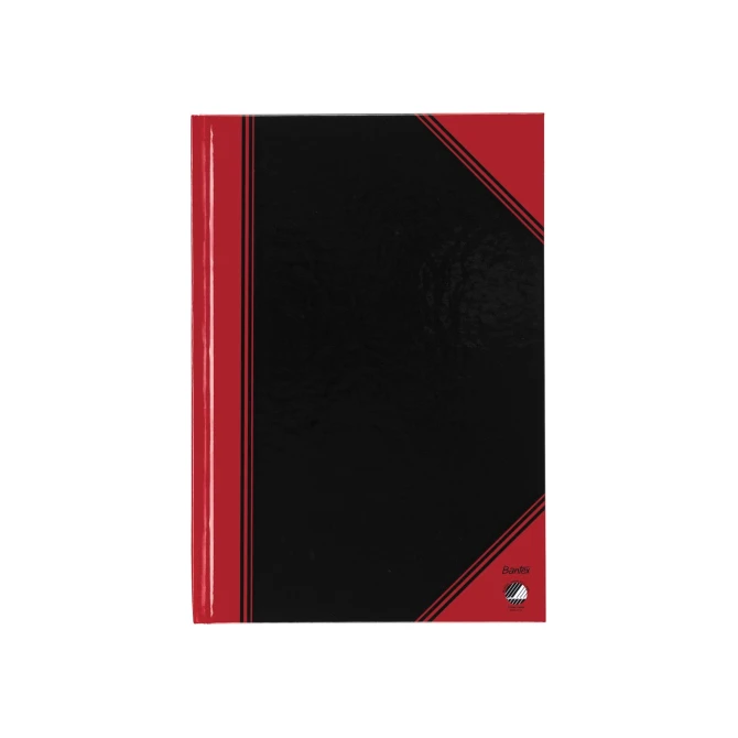 Register A6 lijn 192blz 60g zw/rd/pak 6