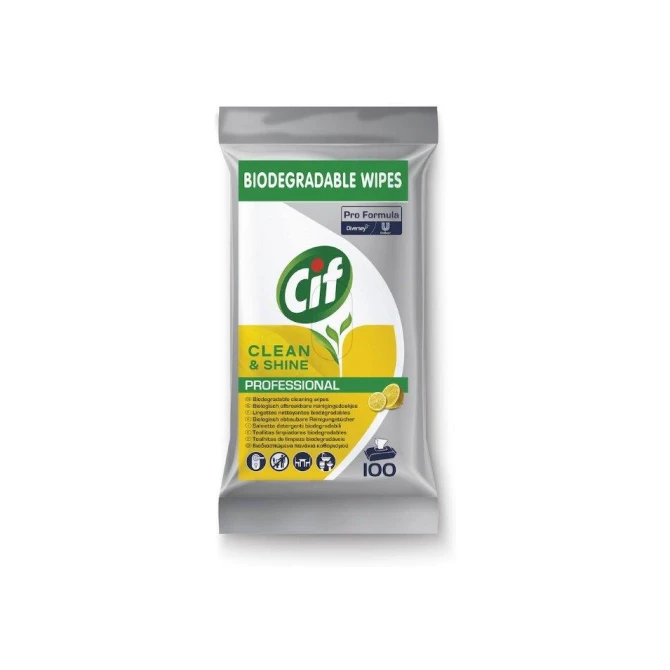 CIF Professional Reinigingsdoekjes citroen (4x100 stuks) CIF Professional Reinigingsdoekjes citroen (4x100 stuks)