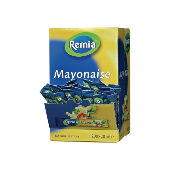 Remia Mayonaise Extra Romig Sticks 20 ml (doos 200 stuks) Remia Mayonaise Extra Romig Sticks 20 ml (doos 200 stuks)