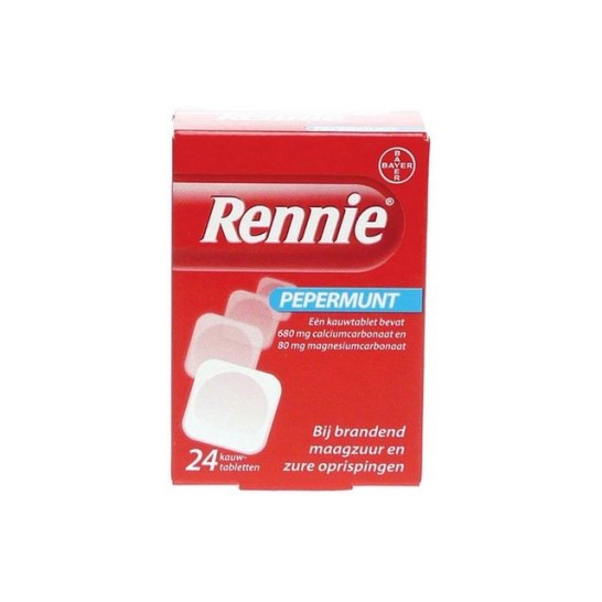 Rennie Maagtablet Rennie pocketpack 24st (pak 24 stuks)
