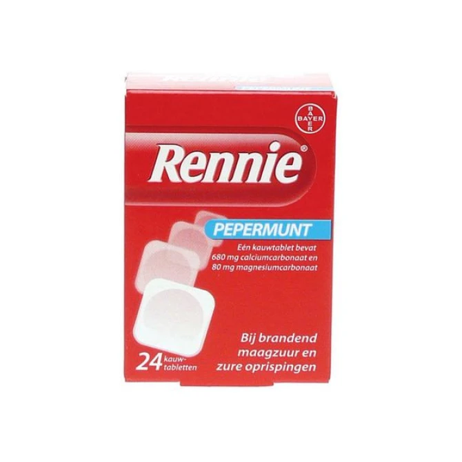 Rennie Maagtablet Rennie pocketpack 24st (pak 24 stuks) Rennie Maagtablet Rennie pocketpack 24st (pak 24 stuks)
