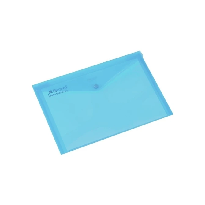 Rexel Documentenmap drukknop A4 PP blauw/ds25