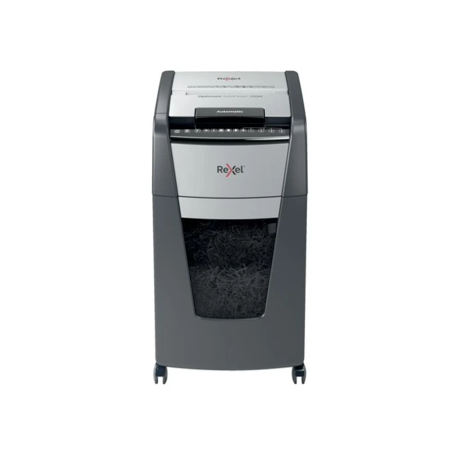 REXEL Optimum Auto+ 300M Automatische Papiervernietiger P5 Micro-Cut Snippers 60L 300 Vellen Zwart REXEL Optimum Auto+ 300M Automatische Papiervernietiger P5 Micro-Cut Snippers 60L 300 Vellen Zwart