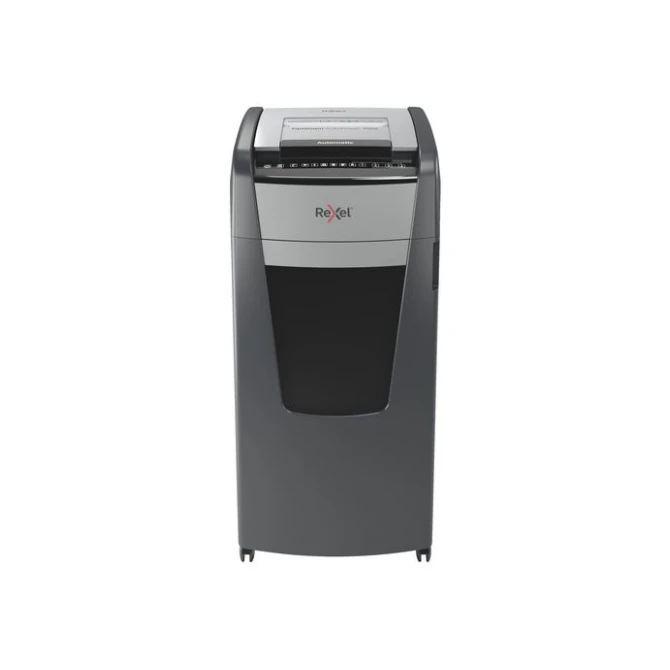 REXEL Optimum Auto+ 700X Automatische Papiervernietiger P4 Cross-Cut Snippers 140L 750 Vellen Zwart REXEL Optimum Auto+ 700X Automatische Papiervernietiger P4 Cross-Cut Snippers 140L 750 Vellen Zwart