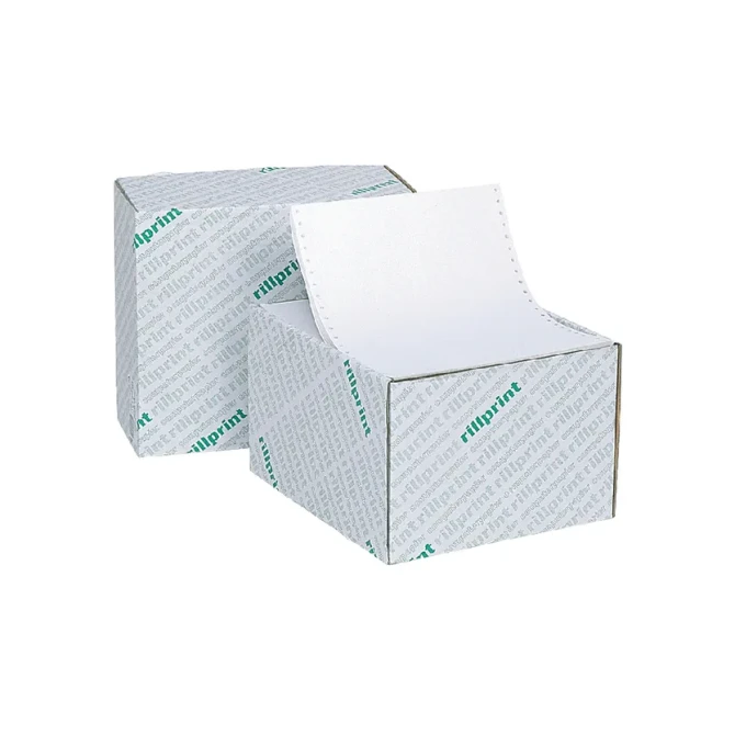 Rillstab Pinfeed 240 mm x 11 inch 2V Papier 60 g/m² Wit (1 pak x 2000 vellen)