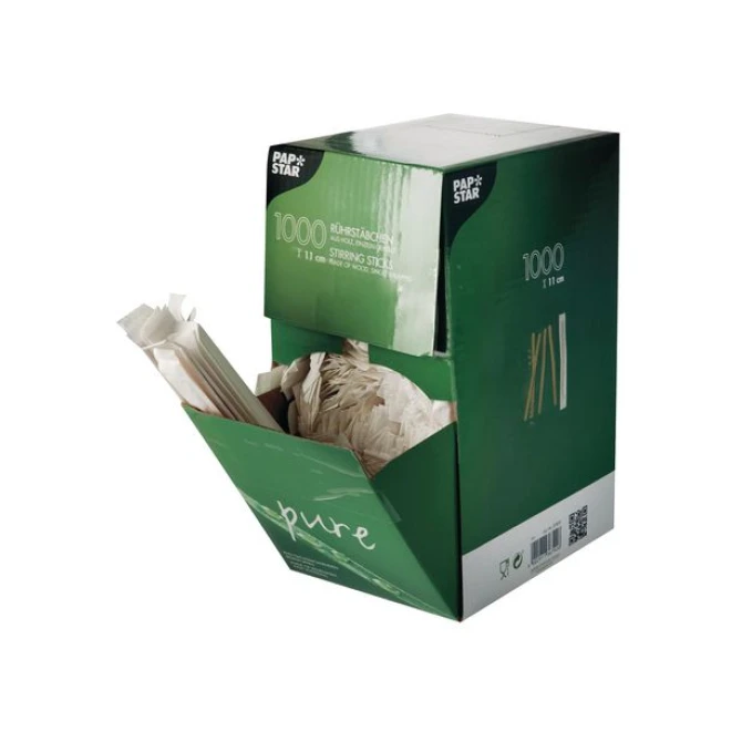 CONPAX Roerstaafjes. Hout pure 11 cm x 5 mm per stuk verpakt (pak 1000 stuks) CONPAX Roerstaafjes. Hout pure 11 cm x 5 mm per stuk verpakt (pak 1000 stuks)