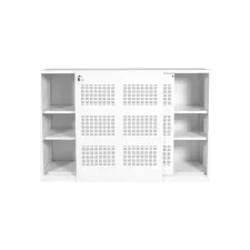 Roldeurkast 160 x 120 x 45 cm. Wit