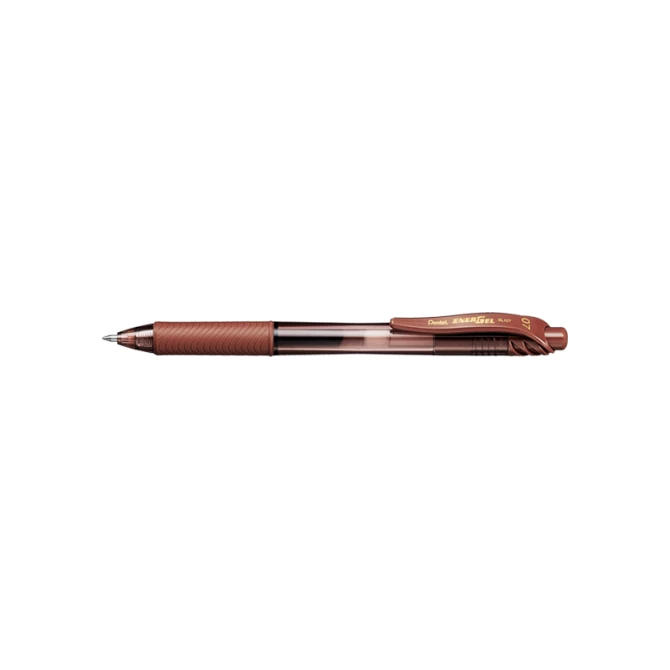 Rolschrijver Pentel gel BL107 bruin (12 stuks)