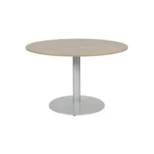 Ronde Vergadertafel Linesto 120 cm Havana Aluminium