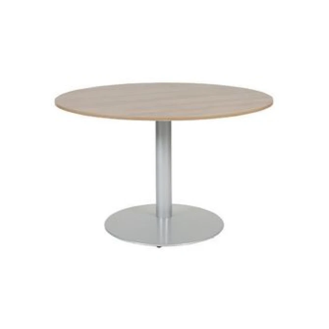 Ronde Vergadertafel Linesto 120 cm Havana Aluminium