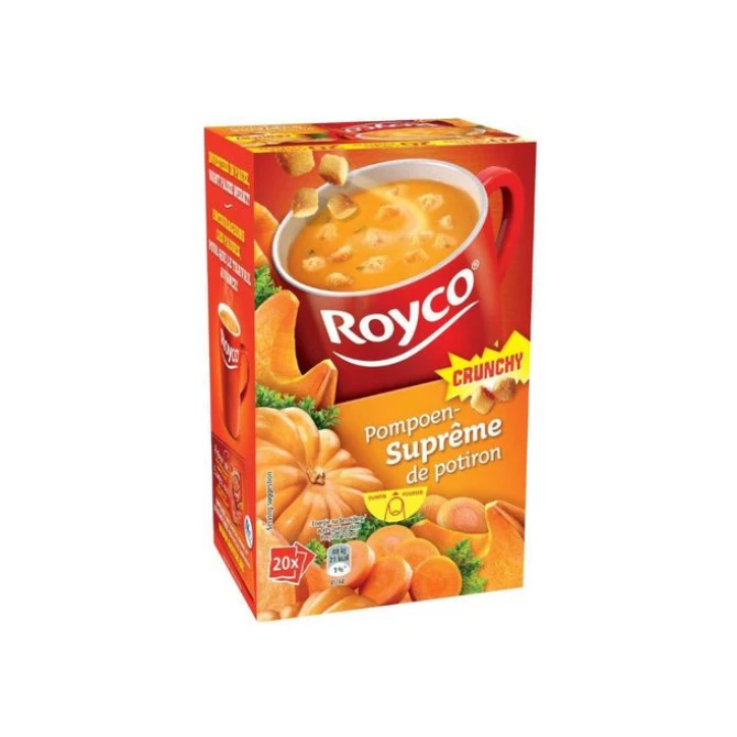 Royco Minute Soep Crunchy Supreme Pompoen (pak 20 pakken) Royco Minute Soep Crunchy Supreme Pompoen (pak 20 pakken)