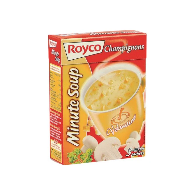 Royco Minute soepen Champignonensoep (doos 20 stuks) Royco Minute soepen Champignonensoep (doos 20 stuks)