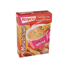 Royco Minute soepen Tandoori kippen soep (doos 20 stuks) Royco Minute soepen Tandoori kippen soep (doos 20 stuks)