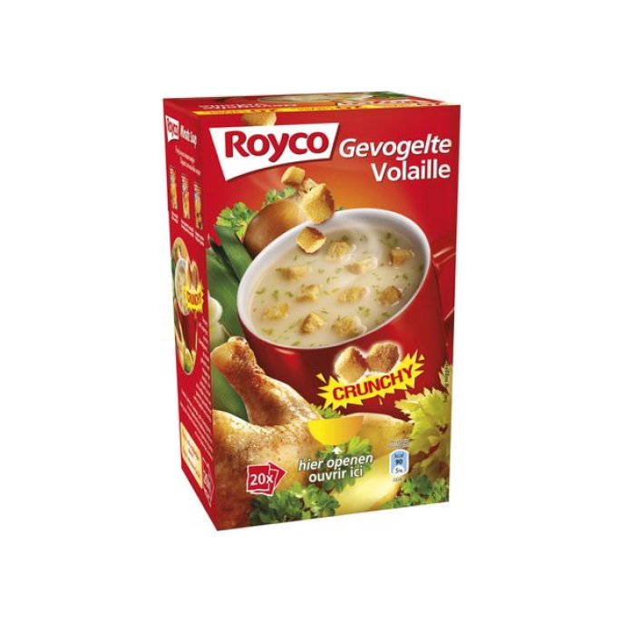 Royco Minute soepen Veloute gevogelte (doos 20 stuks) Royco Minute soepen Veloute gevogelte (doos 20 stuks)