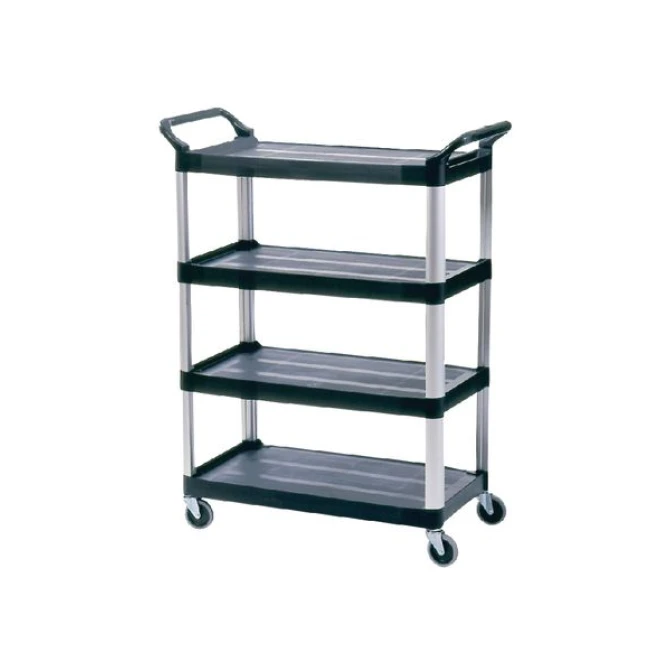 RUBBERMAID Werkwagen 4 Open Niveaus Zwart