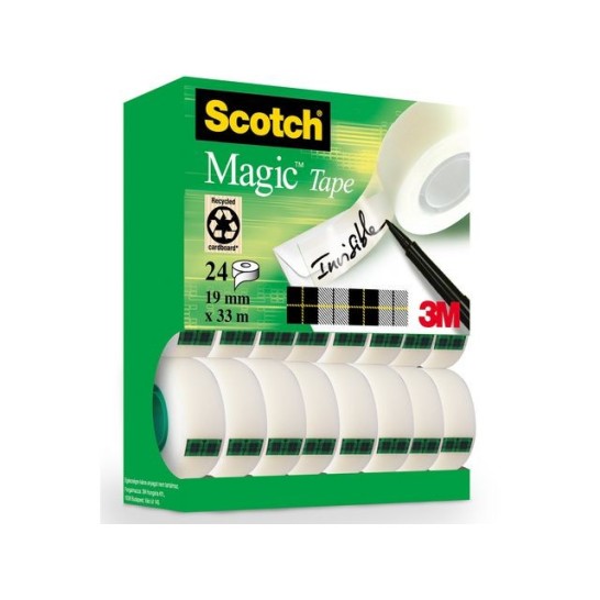 SCOTCH® 810 Magic Plakband 19 mm x 33 m (pak 24 rollen)