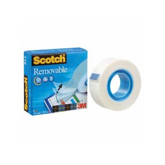 SCOTCH® Magic Tape 811 Plakband Herplakbaar Onzichtbaar 19 mm x 33 m Mat Transparant (rol 33 meter)