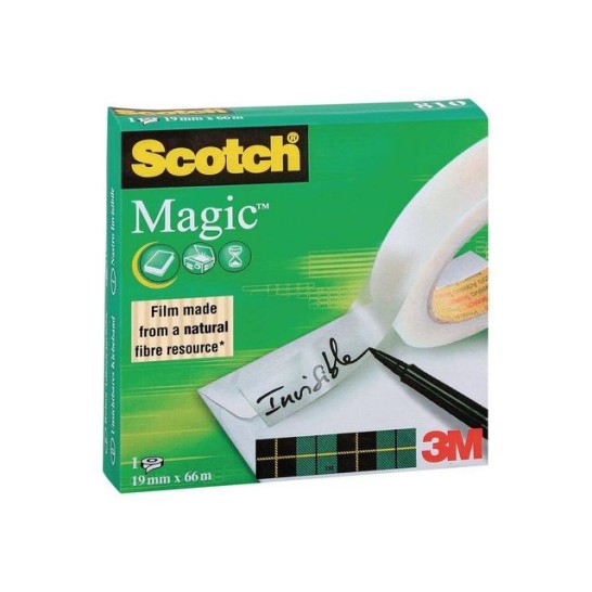 SCOTCH® Plakband 810 Magic™ 19 mm x 66 m asgat 76 mm (rol 66 meter)