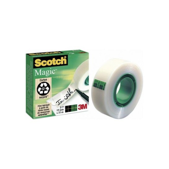 SCOTCH® Tape 810 Plakband Onzichtbaar 19 mm x 33 m Asgat 25 mm Mat Transparant (pak 6 x 33 meter)