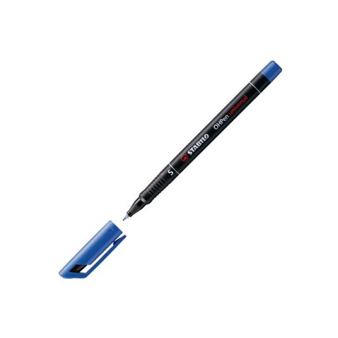 STABILO 841 OHPen Permanente Marker Fijne Punt 04 mm Blauw (pak 10 stuks)