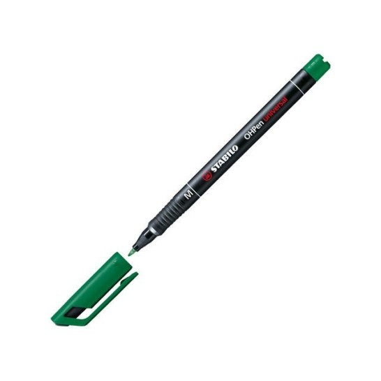 STABILO 843 OHPen Permanente Marker Medium Punt 1 mm Groen (doos 10 stuks)