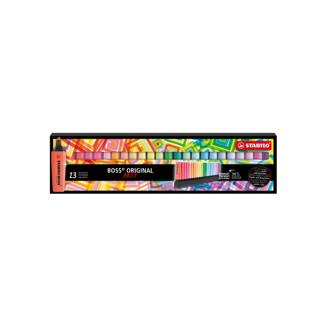 STABILO BOSS ORIGINAL Limited Edition Markeerstift Bureauset Beitelvormige Punt 2-5 mm Assorti (blister 23 stuks) STABILO BOSS ORIGINAL Limited Edition Markeerstift Bureauset Beitelvormige Punt 2-5 mm Assorti (blister 23 stuks)