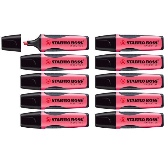 STABILO Boss Executive Markeerstift Beitelvormige Punt 2- 5 mm Roze (pak 10 stuks)