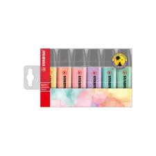 STABILO Boss Original Markeerstift Beitelvormige Punt 2 - 5 mm Assorti Pastelkleuren (pak 6 stuks) STABILO Boss Original Markeerstift Beitelvormige Punt 2 - 5 mm Assorti Pastelkleuren (pak 6 stuks)
