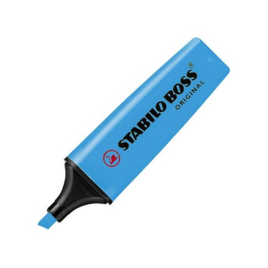 STABILO Boss Original Markeerstift Beitelvormige Punt 2 - 5 mm Blauw (pak 10 stuks)
