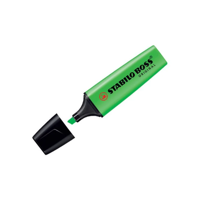 STABILO Boss Original Markeerstift Beitelvormige Punt 2 - 5 mm Groen (pak 10 stuks) STABILO Boss Original Markeerstift Beitelvormige Punt 2 - 5 mm Groen (pak 10 stuks)