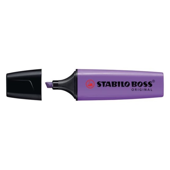 STABILO Boss Original Markeerstift Beitelvormige Punt 2 - 5 mm Lavendel (pak 10 stuks)