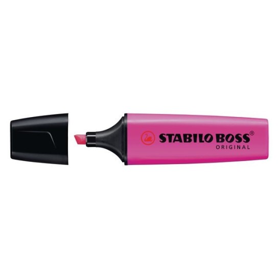 STABILO Boss Original Markeerstift Beitelvormige Punt 2 - 5 mm Lila (pak 10 stuks)
