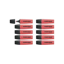 STABILO Boss Original Markeerstift Beitelvormige Punt 2 - 5 mm Rood (pak 10 stuks) STABILO Boss Original Markeerstift Beitelvormige Punt 2 - 5 mm Rood (pak 10 stuks)
