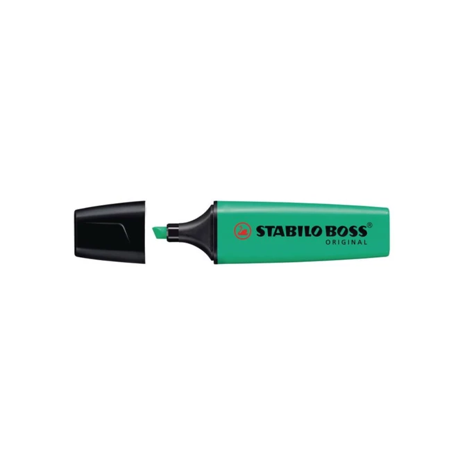 STABILO Boss Original Markeerstift Beitelvormige Punt 2 - 5 mm Turquoise (pak 10 stuks) STABILO Boss Original Markeerstift Beitelvormige Punt 2 - 5 mm Turquoise (pak 10 stuks)