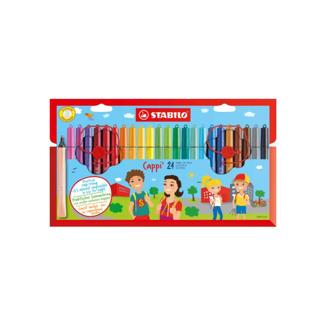 STABILO Cappi Viltstiften etui 24 stuks (pak 24 stuks)