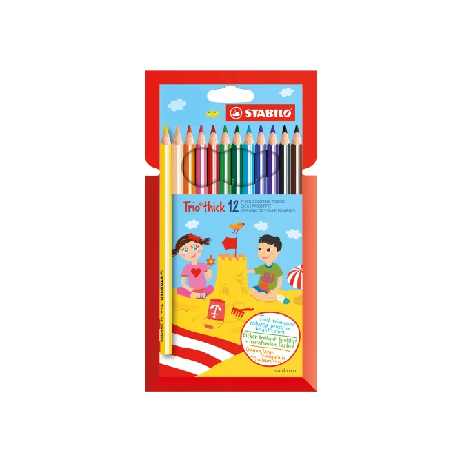 STABILO Etui kleurpotlood trio dik (pak 12 stuks)