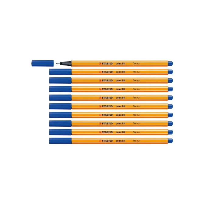 STABILO Fineliner point 88 04 mm blauw (pak 10 stuks)