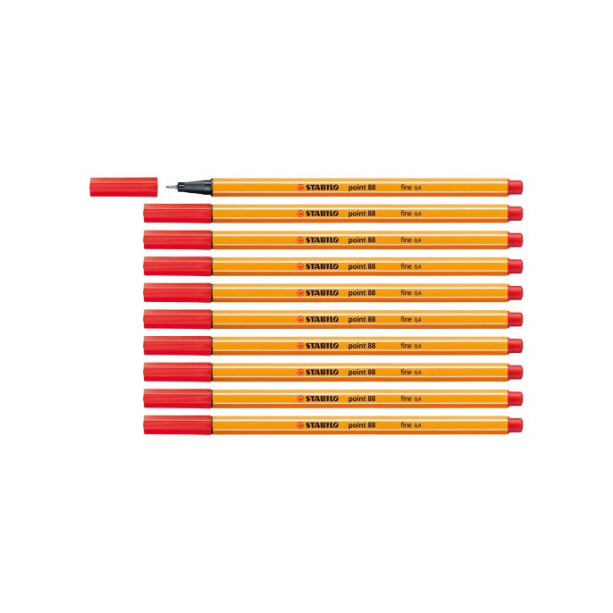 STABILO Fineliner point 88 0.4 mm. rood STABILO Fineliner point 88 0.4 mm. rood
