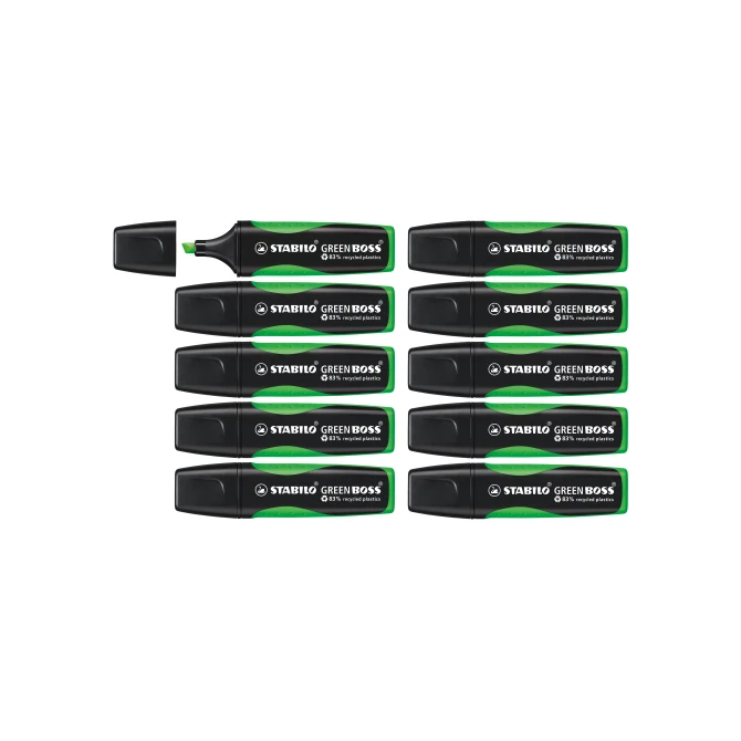 STABILO Green Boss Markeerstift Beitelvormige Punt 2 - 5 mm Groen (doos 10 stuks)