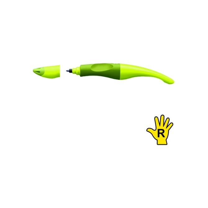STABILO Rolschrijver Easystart rechtshandig lichtgroen/donkergroen (blister 1 stuk)