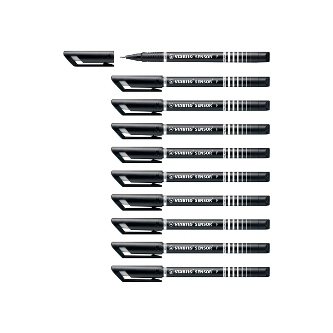 STABILO Sensor 189 fineliner Zwart (pak 10 stuks)
