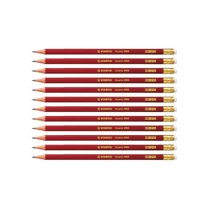 STABILO Swano 4906 Potlood HB. Met gum (pak 12 stuks) STABILO Swano 4906 Potlood HB. Met gum (pak 12 stuks)