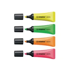 STABILO Tekstmarker NEON 2 - 5 mm assorti (pak 4 stuks) STABILO Tekstmarker NEON 2 - 5 mm assorti (pak 4 stuks)