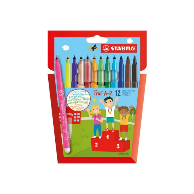 STABILO Viltstift Trio A-Z (set 12 stuks) STABILO Viltstift Trio A-Z (set 12 stuks)