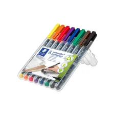 STAEDTLER Lumocolor 313 Permanente Marker Fijne Punt 04 mm Assorti (pak 8 stuks) STAEDTLER Lumocolor 313 Permanente Marker Fijne Punt 04 mm Assorti (pak 8 stuks)