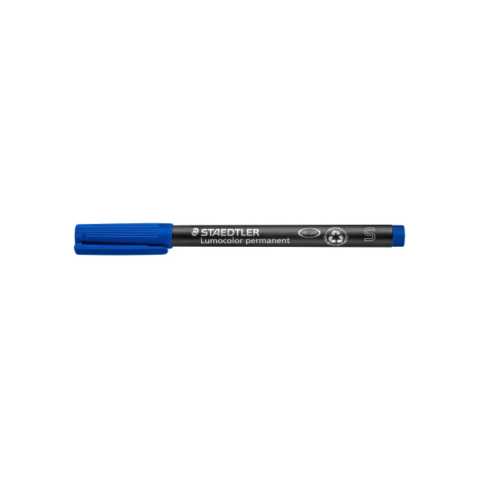 STAEDTLER Lumocolor 313 Permanente Marker Fijne Punt 04 mm Blauw (pak 10 stuks)