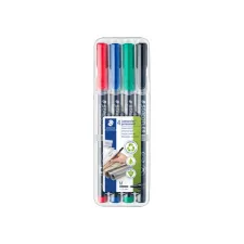 STAEDTLER Lumocolor 317 Permanente Marker Medium Punt 1 mm Assorti (pak 4 stuks) STAEDTLER Lumocolor 317 Permanente Marker Medium Punt 1 mm Assorti (pak 4 stuks)