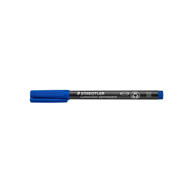 Staedtler Lumocolor 317 Permanent Marker Medium 1 mm Blauw Staedtler Lumocolor 317 Permanent Marker Medium 1 mm Blauw