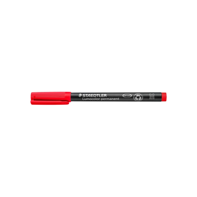 STAEDTLER Lumocolor 317 Permanente Marker Medium Punt 1 mm Rood (pak 10 stuks)